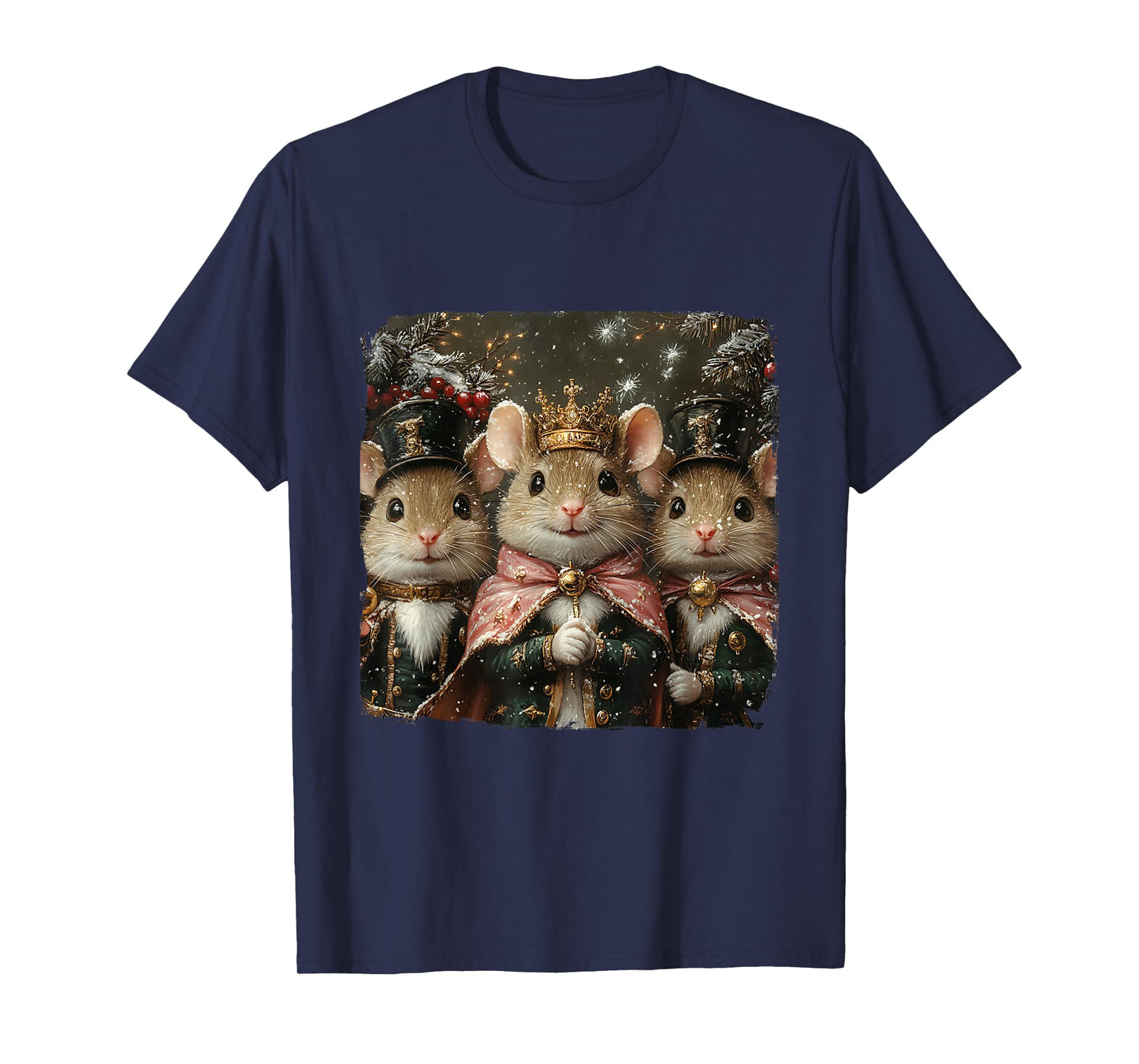 Fairy Mouse Nutcracker Team Pink Ballet Vintage Christmas T-Shirt