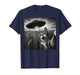 Funny Cat Selfie with UFO Alien Spaceship Men Women Kids T-Shirt