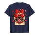 Cute Pug Valentine Heart Candy Valentines Day Girls Kids T-Shirt