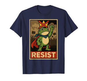 Funny Portland Frog Hop Protest Resist Frog No Kings Toad T-Shirt