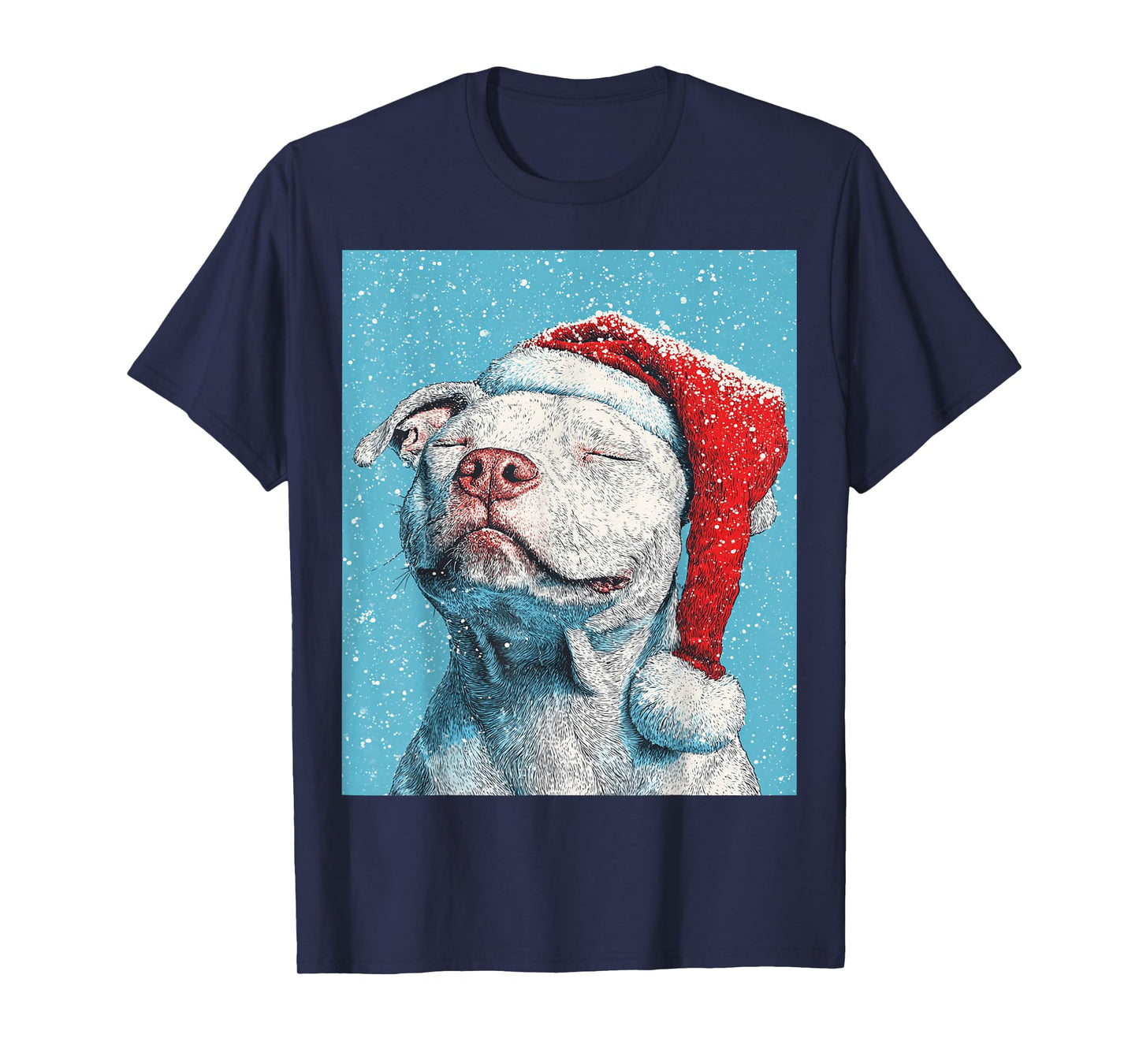 White Pitbull Christmas T-Shirt