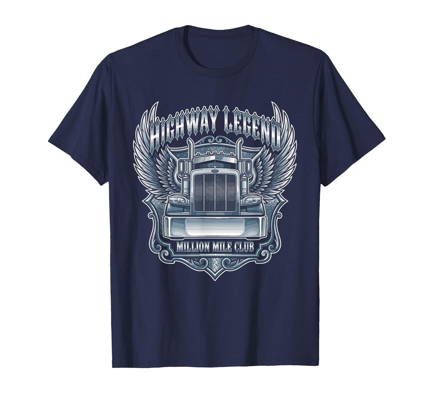 Million Mile Club Highway Legend Semi Truck Driver Trucker T-Shirt