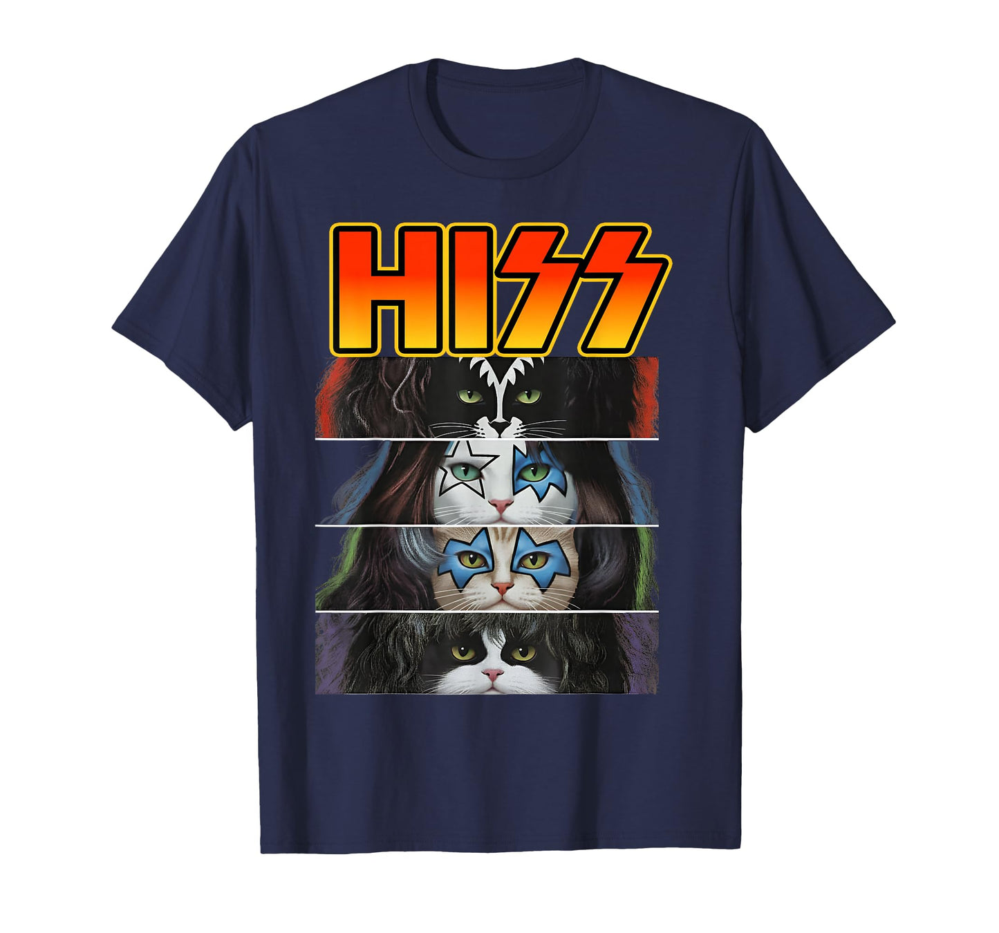 Hiss Cat Rock Kitten Rockin Cats Lovers Birthday Gifts Idea T-Shirt
