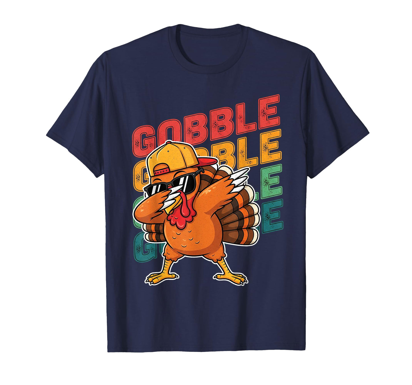 Thanksgiving Turkey Dabbing Gobble Funny Boys Kids T-Shirt