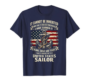 Own Forever The Title U.S Sailor Military Veteran Flag USA T-Shirt