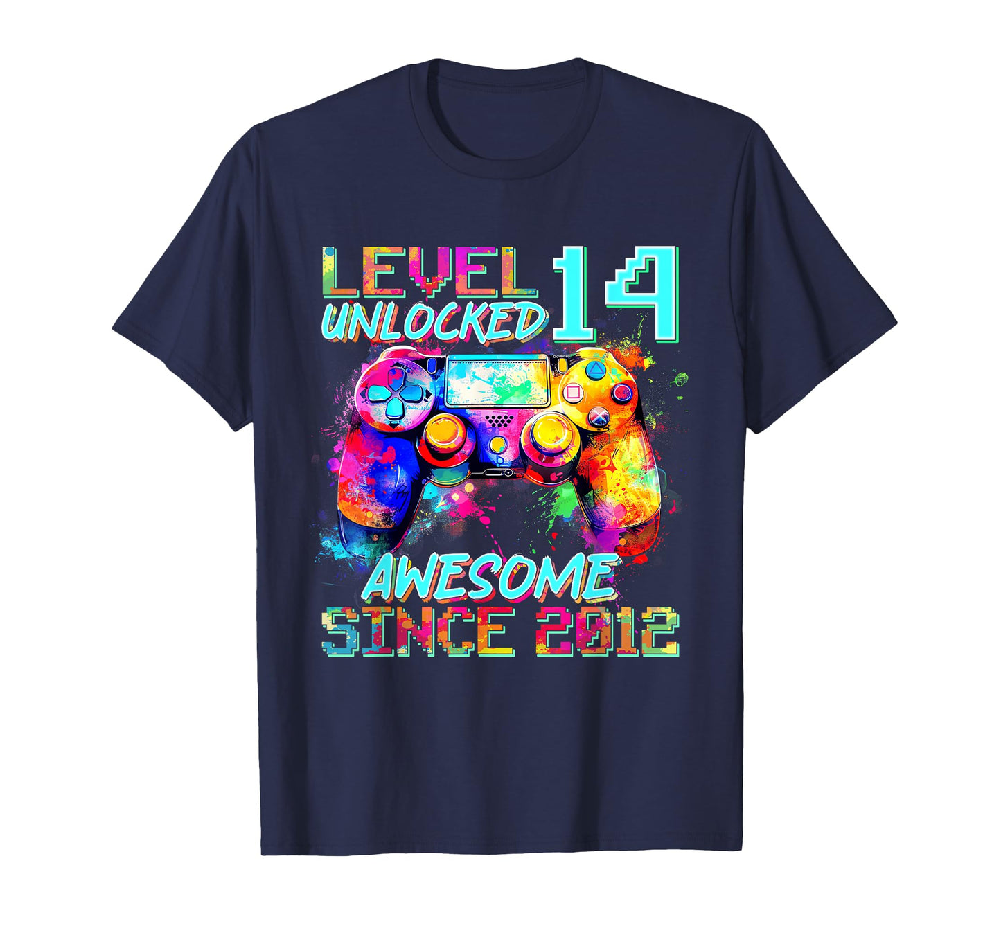 Level 14 Unlocked Awesome 2012 14th Birthday Boy Video Gamer T-Shirt
