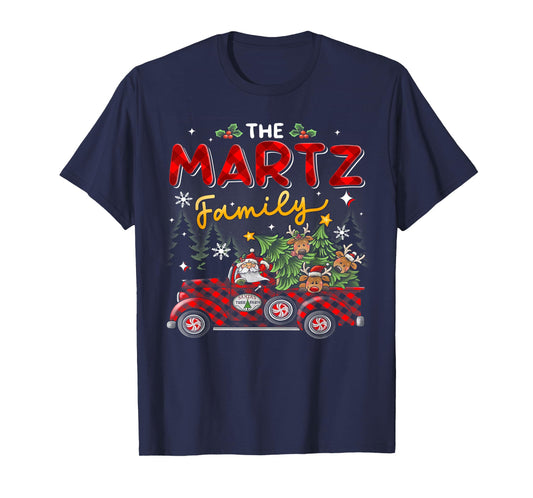 The Martz Family Christmas Matching Pajamas Group Gift T-Shirt