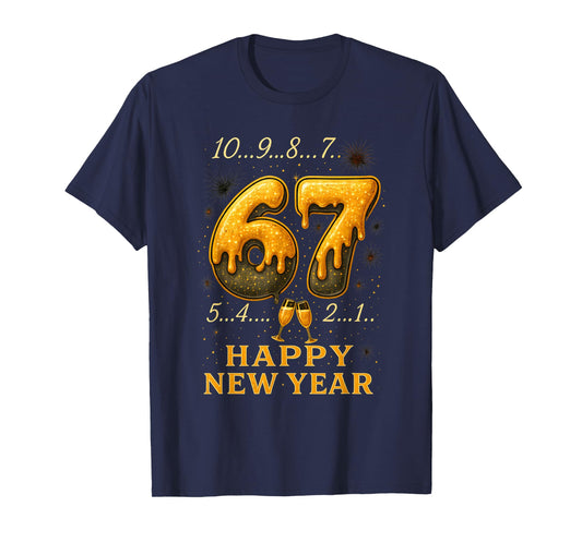 67 Happy New Year Six Seven Funny Countdown 2026 Brainrot T-Shirt