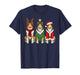 Retro Christmas Rough Collie Santa Reindeer Dog Lover T-Shirt