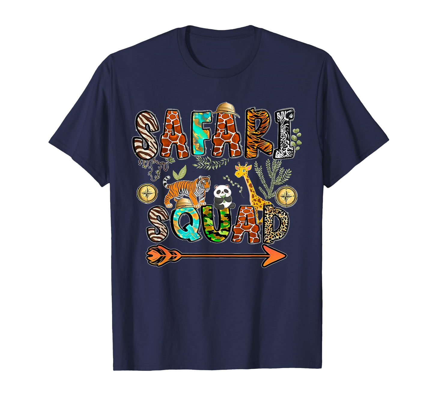 Safari Squad Arfica Safari Zoo Animal Skin Print Boys Girls T-Shirt