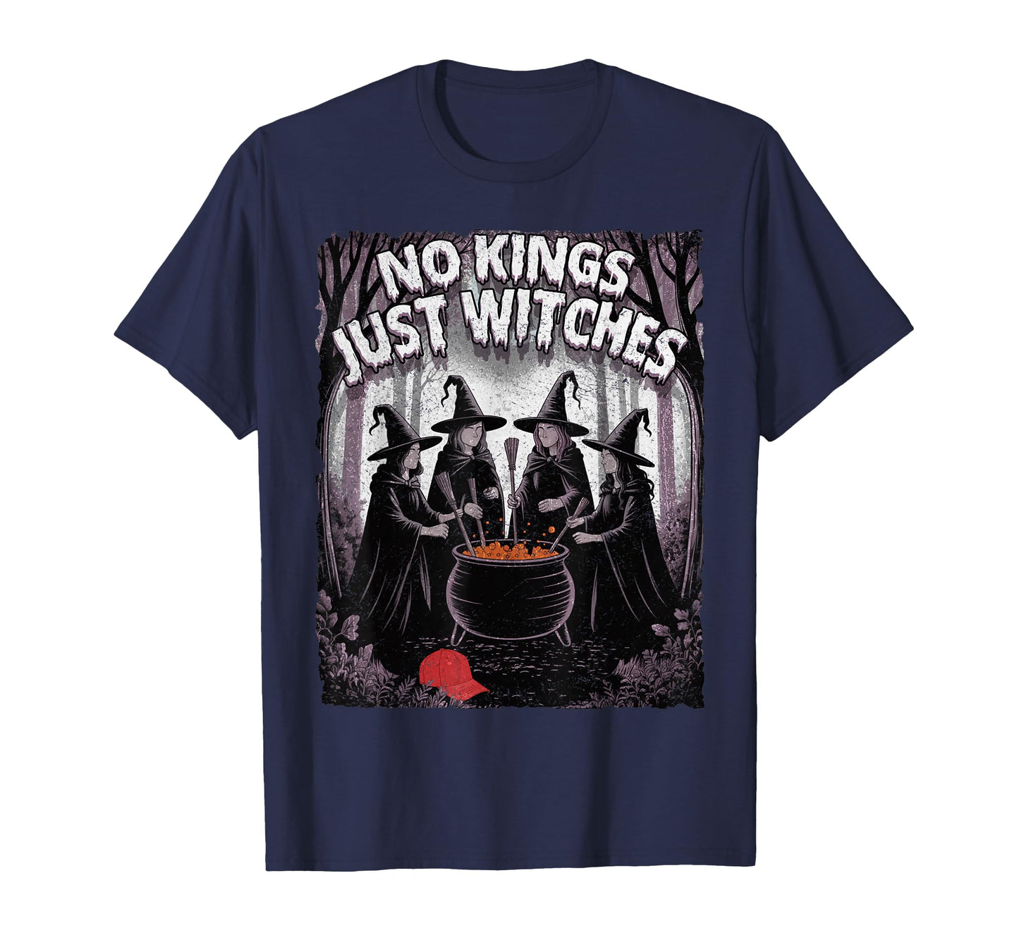 No Kings Just Witches Funny Witchcore Halloween Art T-Shirt