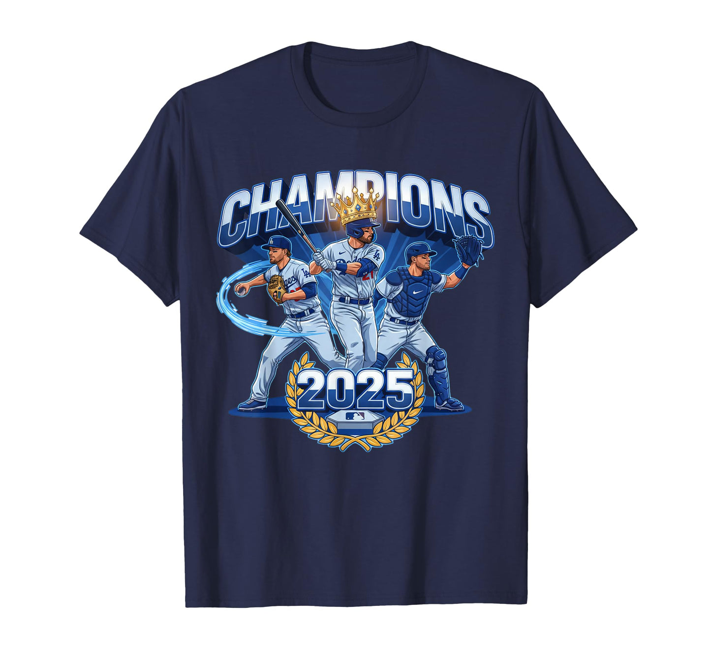 Champions 2025 Baseball Retro Athletic Celebration Theme T-Shirt