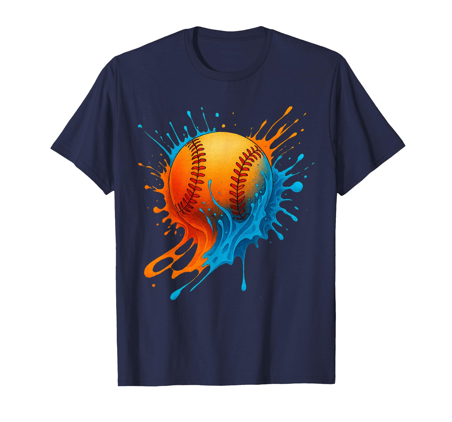 Baseball Drip Team for Boys and Girls Ice Cream Cool T-Shirt