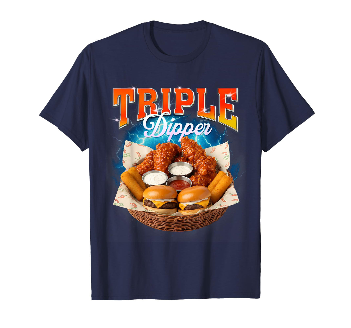 Fast Food Hamburger Chicken Nugget Foodie Triple A Dipper T-Shirt