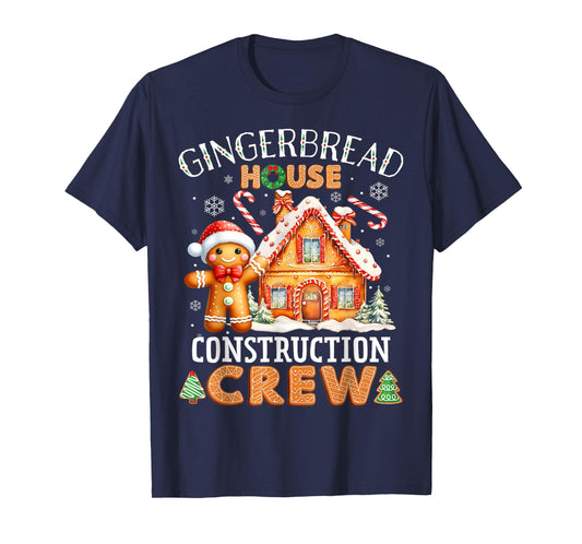 Gingerbread House Construction Crew Decorating Baking Xmas T-Shirt