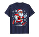 Santa Playing Football Christmas Players Sport for Men Boys T-Shirt