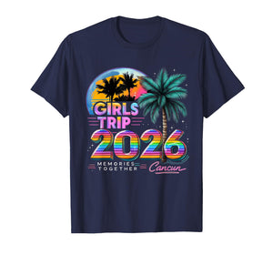 Girls Trip Cancun 2026 Tropical Vacation T-Shirt