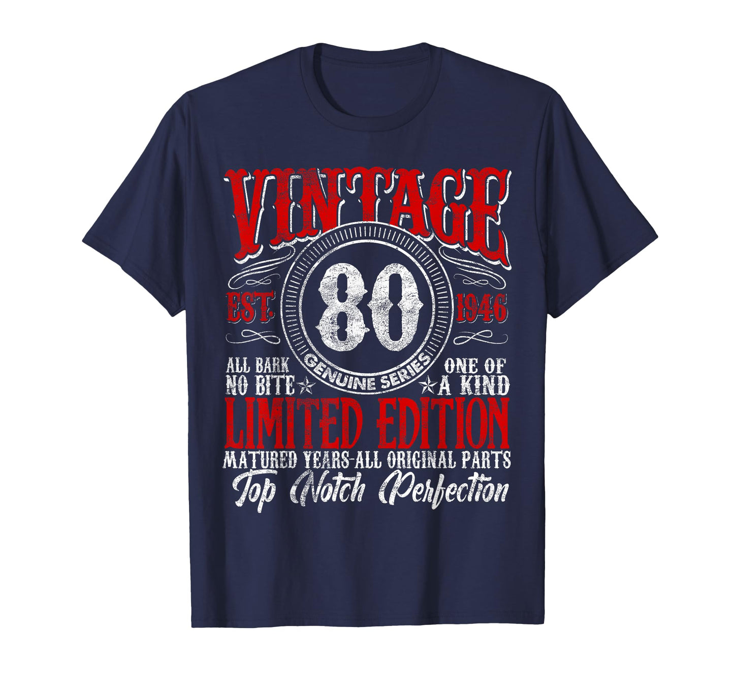 80 Year Old Gifts Vintage 1946 Limited Edition 80th Birthday T-Shirt