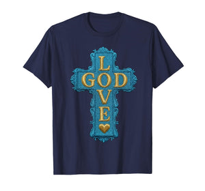 Gamma Blue God Love Jesus Chrisrtian T-Shirt