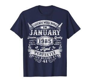 Legends were Born in January 1985 Vintage 41st Birthday Men T-Shirt