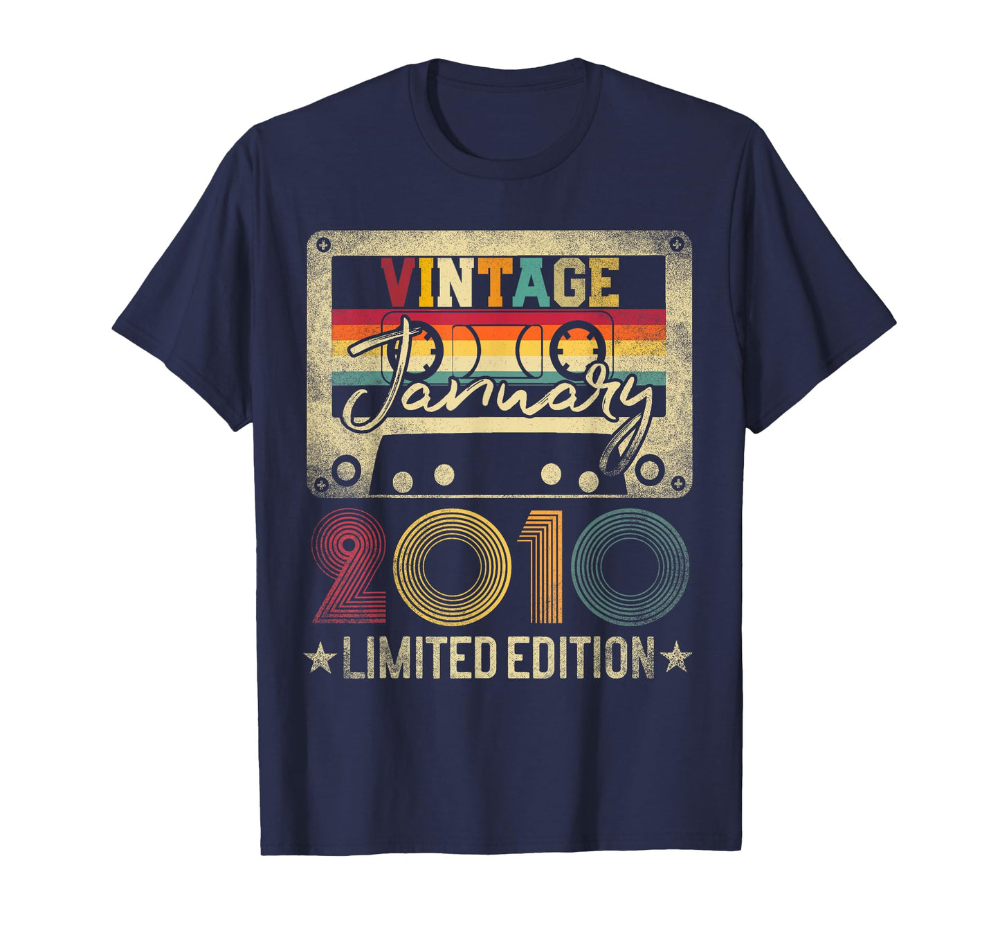 Vintage 2010 January 16 Years Old 16th Birthday T-Shirt