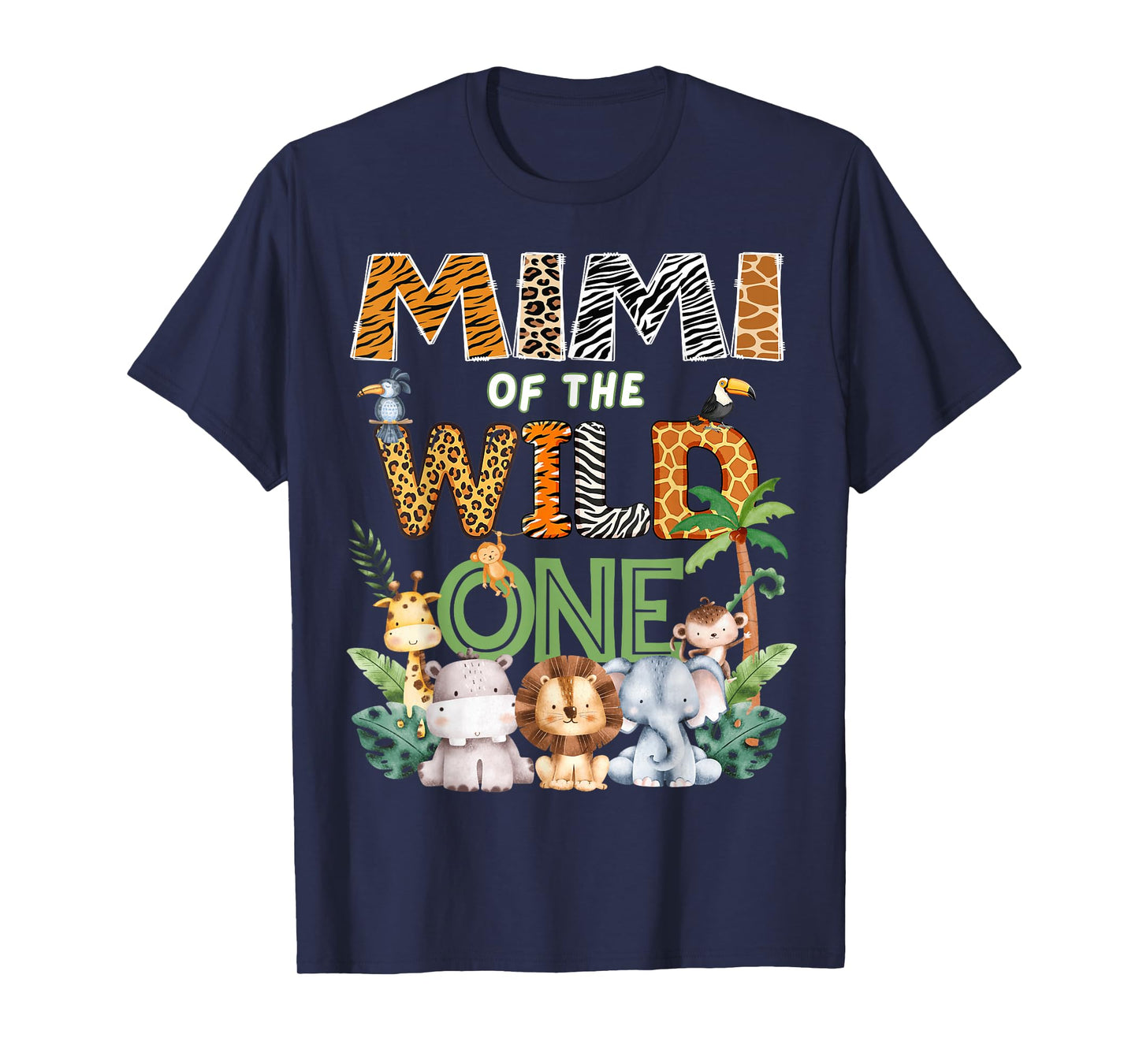 Mimi of The Wild One Safari 1St Birthday Kids T-Shirt