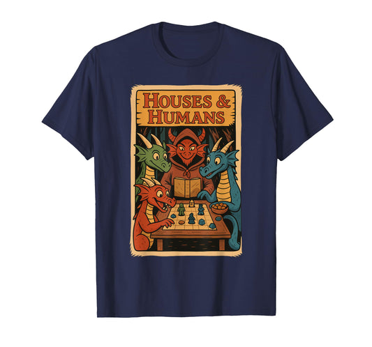 Gaming Houses Humans Funny RPG Parody Gamer Gifts Men Boys T-Shirt