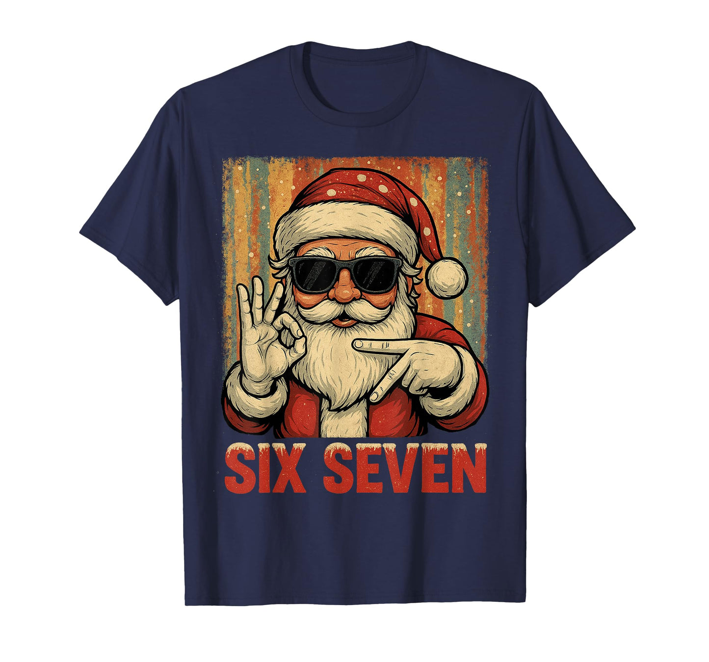 Funny Six Seven Meme Christmas Cool Santa Saying 6 7 T-Shirt