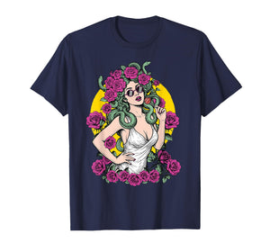 Medusa Lollipop Hippie Modern Snakes Greek Mythology Pop Art T-Shirt