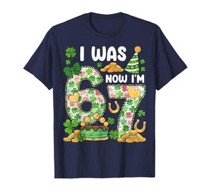 I was 6 Now I'm 7 St Patricks Birthday Gift for Boy Kid Girl T-Shirt
