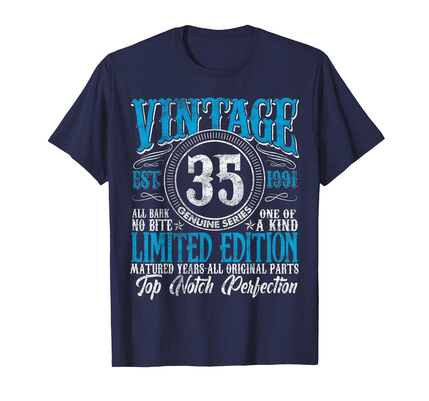 35 Year Old Gifts Vintage 1991 Limited Edition 35th Birthday T-Shirt