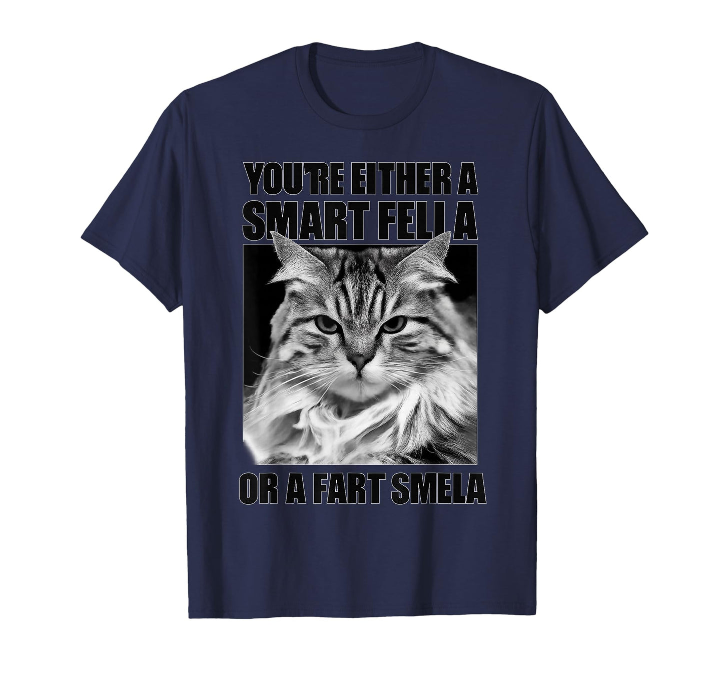 You're Either A Smart Fella Or A Fart Smella for Cats Lovers T-Shirt