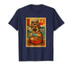 German Shepherd Gaming Ramen Ukiyo-e Great Wave Retro Art T-Shirt