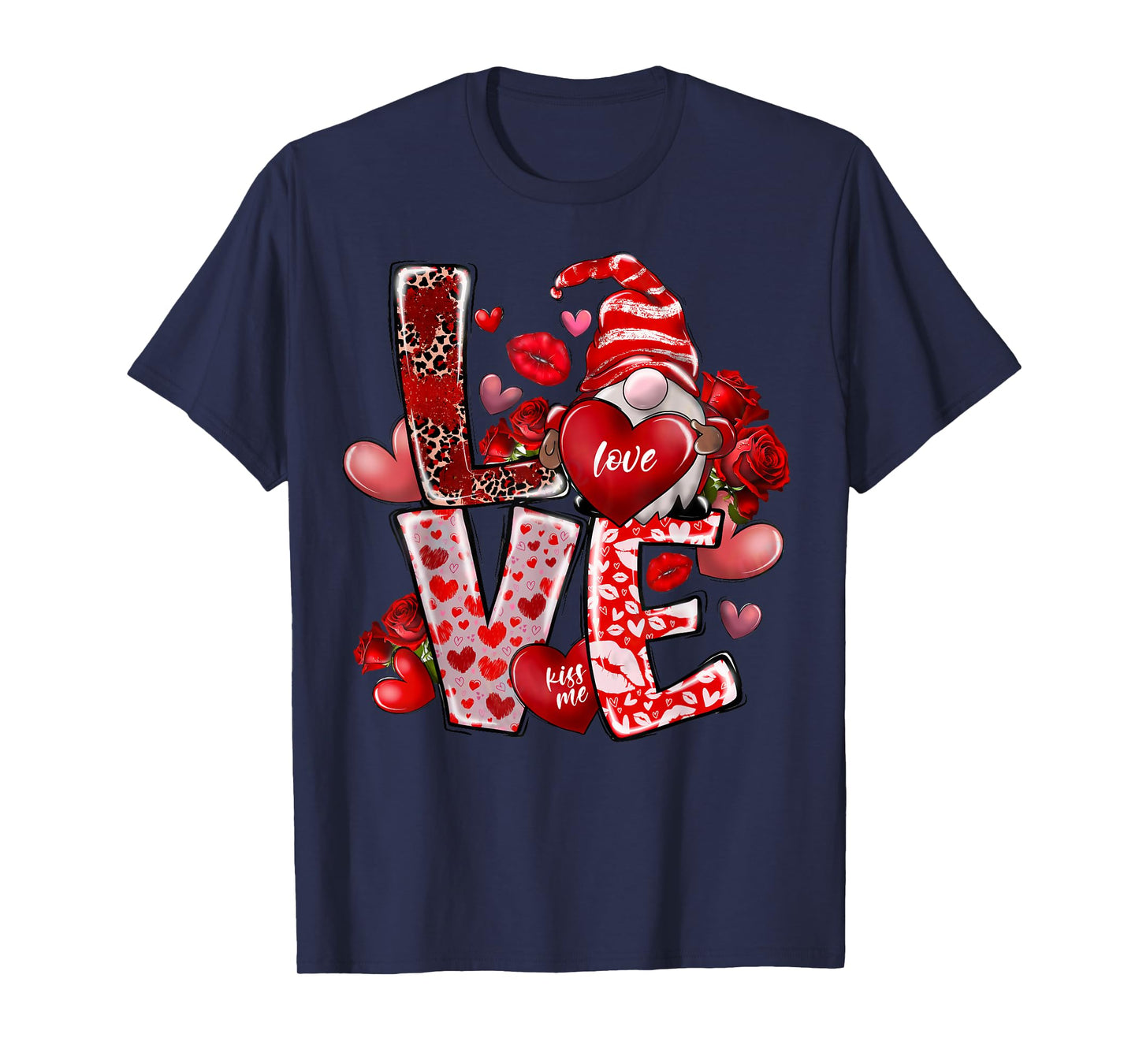 Happy Valentine Gnome Heart Valentine's Day Couple Matching T-Shirt
