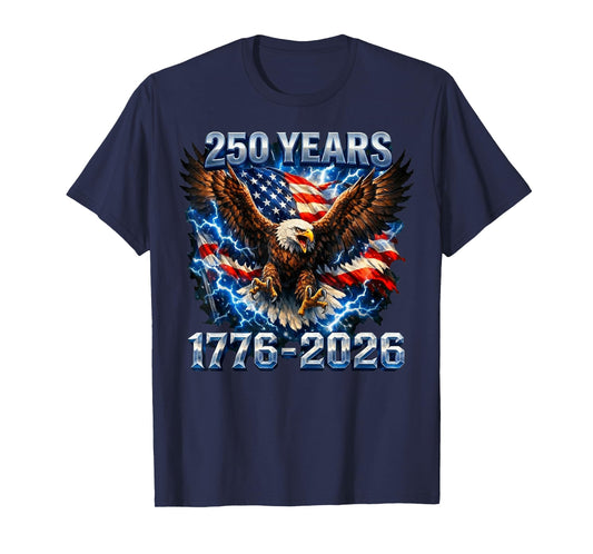 American Bald Eagle 1776-2026 250 Anniversary USA T-Shirt