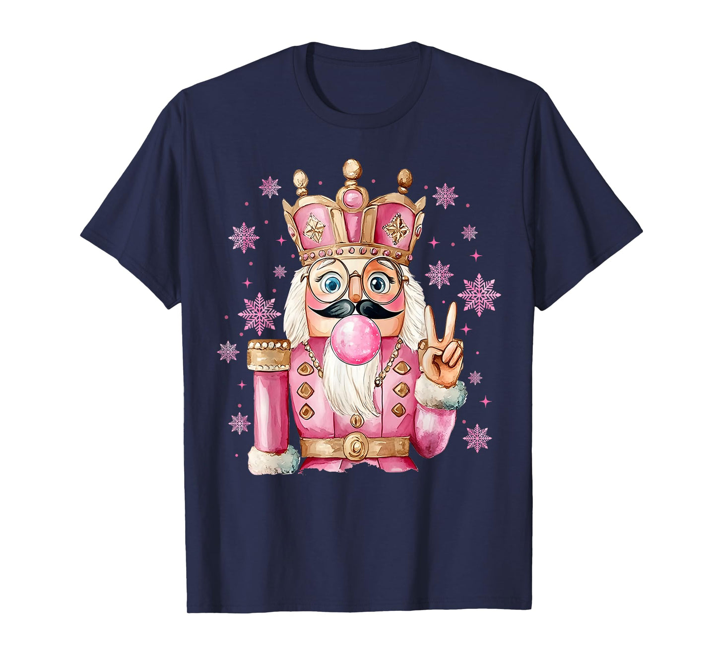Cute Pink Nutcracker Blowing Bubble Christmas Girly Pajamas T-Shirt