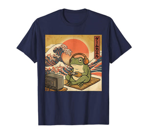 Gaming Frog Art Ukiyo-e Japanese Gamer Anime Men Women Boys T-Shirt
