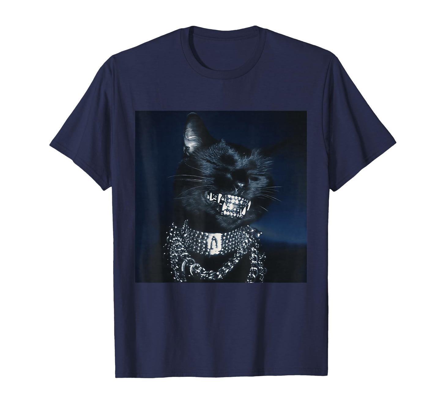 Cat Grillz Funny Kitten Meme Cat Smiling Brain Rot T-Shirt