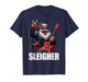 Sleigher Vintage Santa Guitar Rock On Christmas Xmas Men T-Shirt