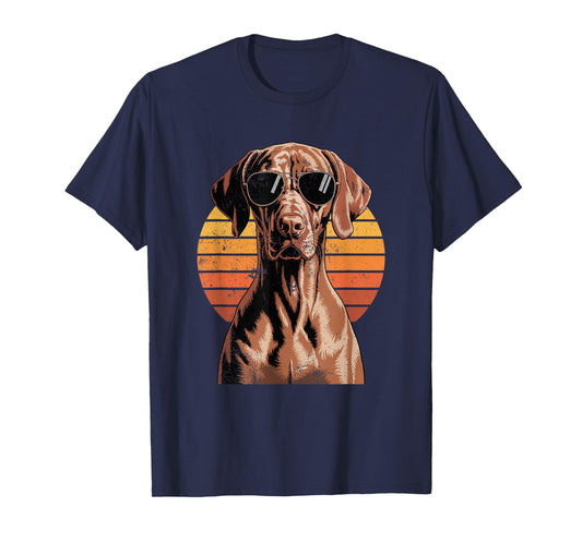 Cool Retro Vizsla Dog Mom Dad Vintage Pet Lovers T-Shirt