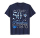 Chapter 50 50th Birthday Crown Wine Glass Denim and Diamonds T-Shirt