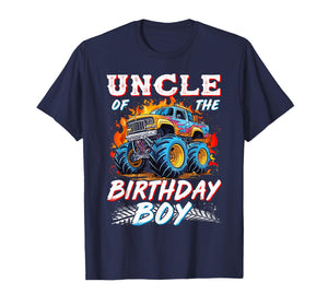 Uncle of The Birthday Boy Monster Truck Birthday T-Shirt