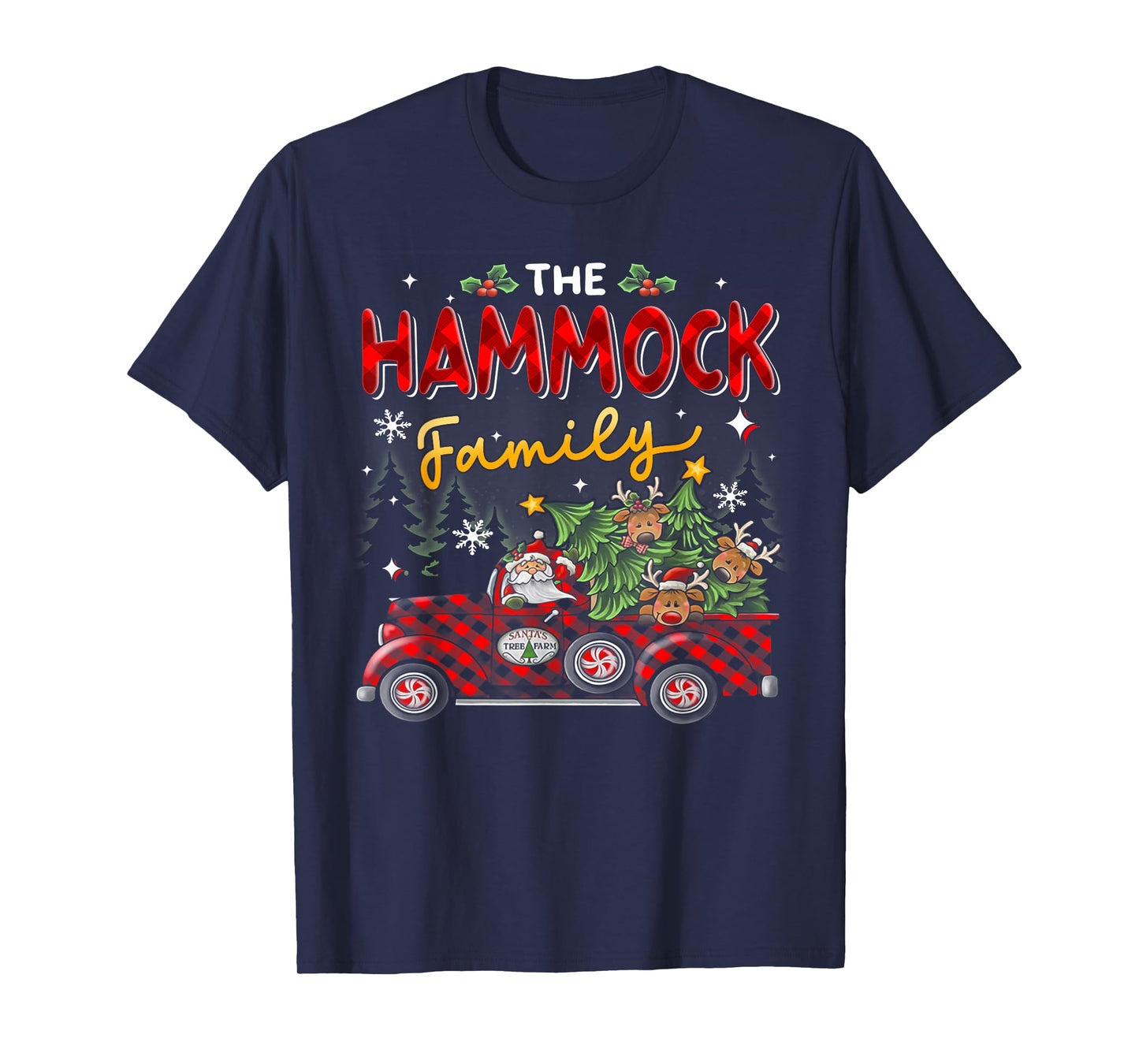 The Hammock Family Christmas Matching Pajamas Group Gift T-Shirt