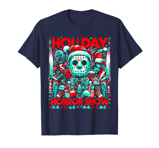 Merry Christmas Festive Slasher Candy Cane Menace T-Shirt