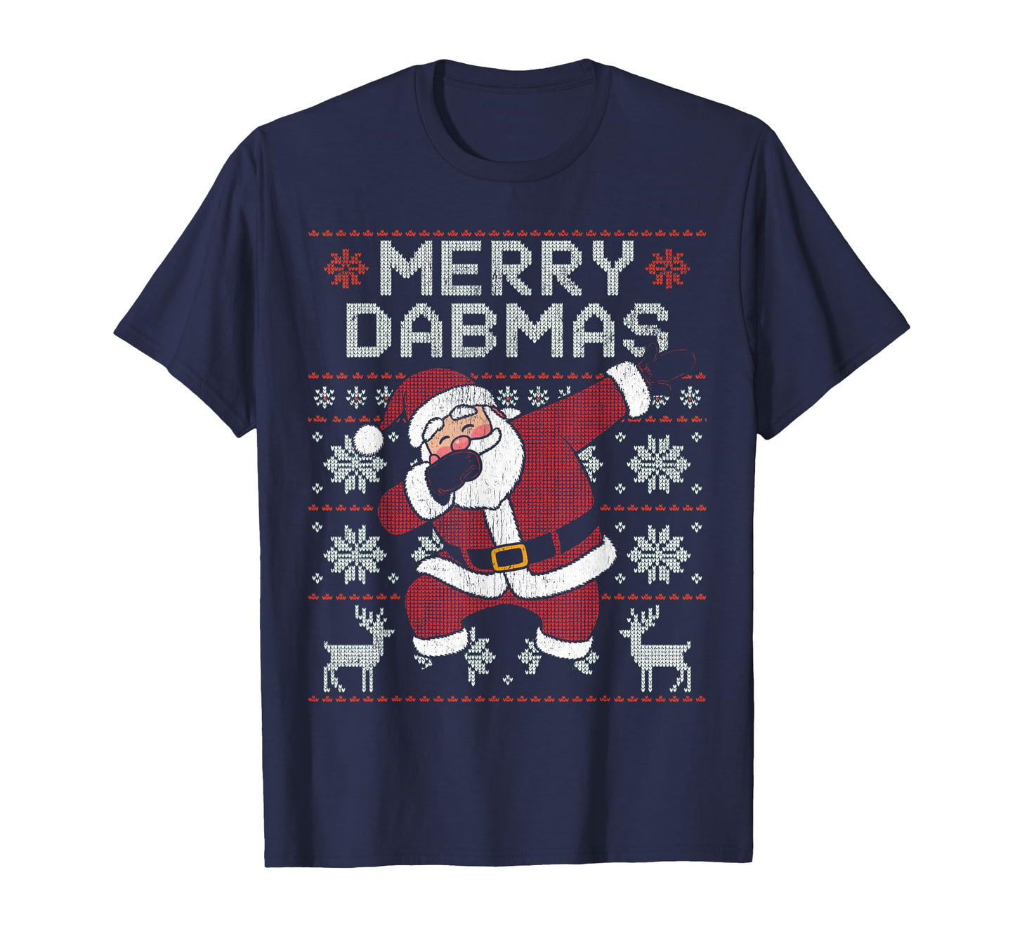Merry Dabmas Xmas Funny Santa Dabbing Ugly Christmas Sweater T-Shirt