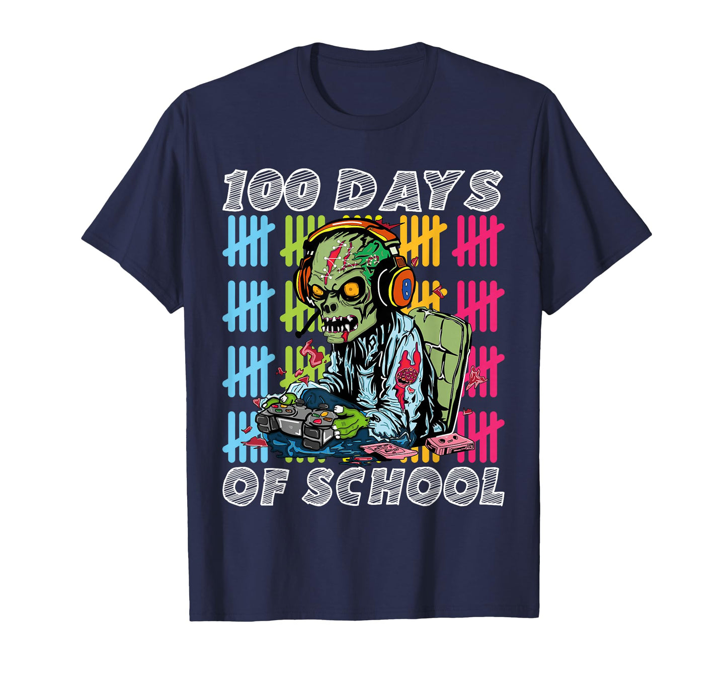 Zombies 100 Days Smarter 100th Day School T-Shirt