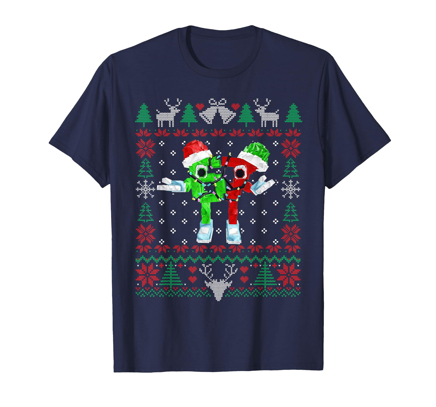 Funny Festive 67 Six Seven Brainrot Ugly Xmas Sweater T-Shirt