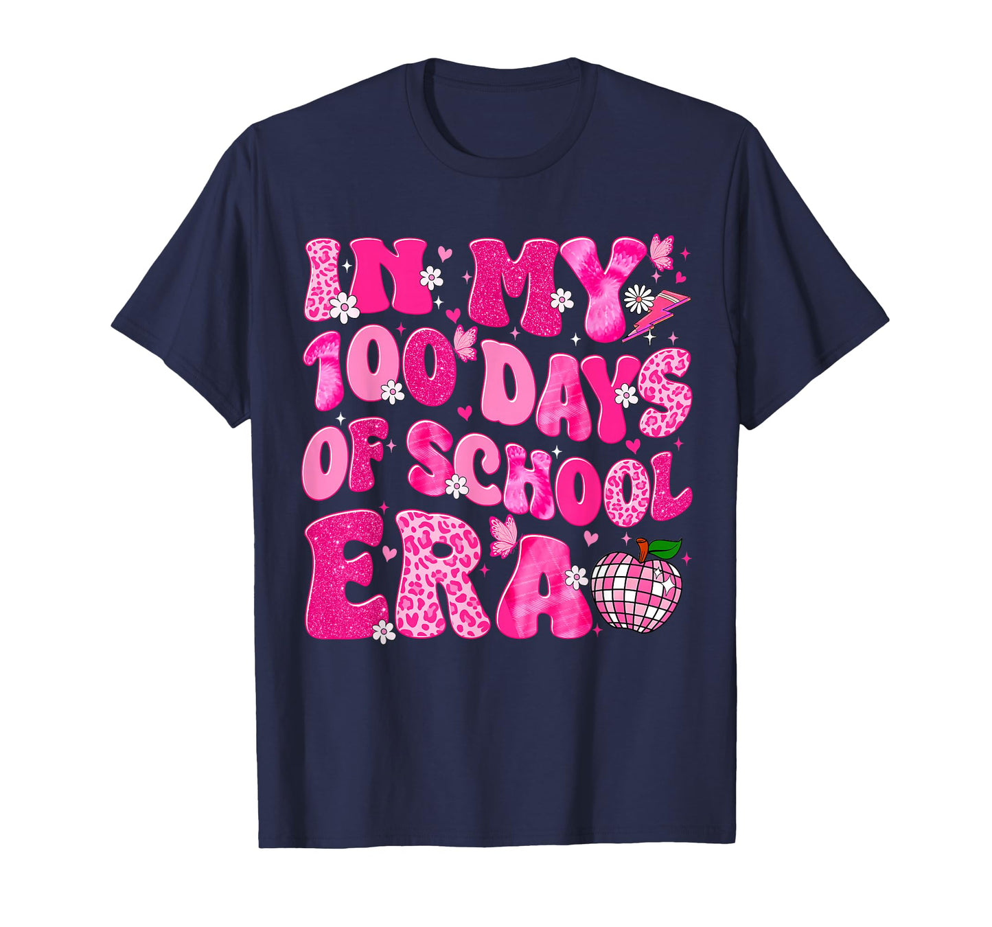 in My 100 Days of School Era 100th Day Teacher Girl T-Shirt