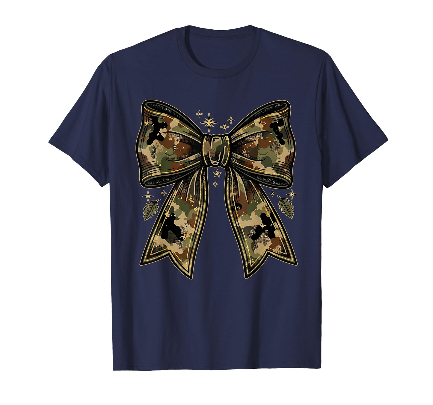 Camouflage Old Camo Bow Camo Coquette Bow Hunting Women Girl T-Shirt