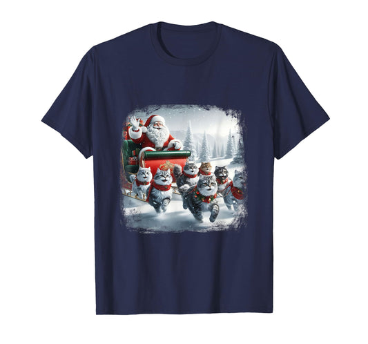 Christmas Cat Funny Cats for Everybody Xmas Men Women Santa T-Shirt